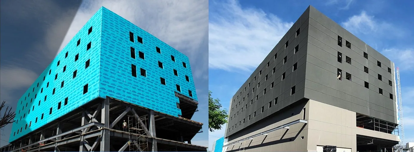 Fachada del proyecto Hotel Candlewood y Plaza